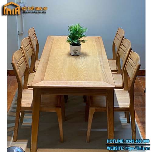 Bộ bàn ăn gỗ tự nhiên đẹp MA-7019