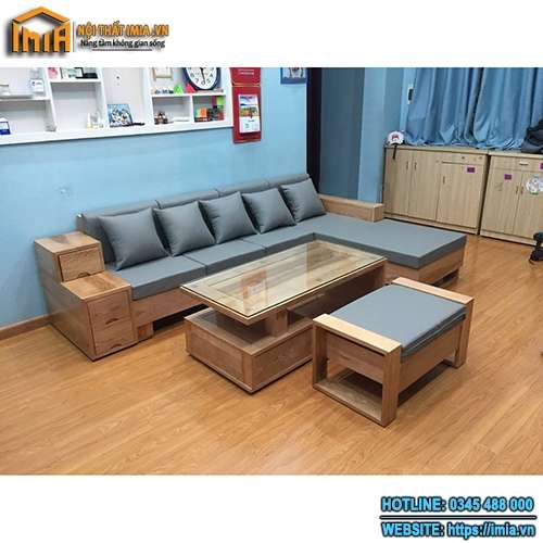 Bộ bàn ghế sofa gỗ chữ L MA-1802