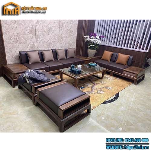 Mẫu sofa góc gỗ đẹp hiện đại MA-1824