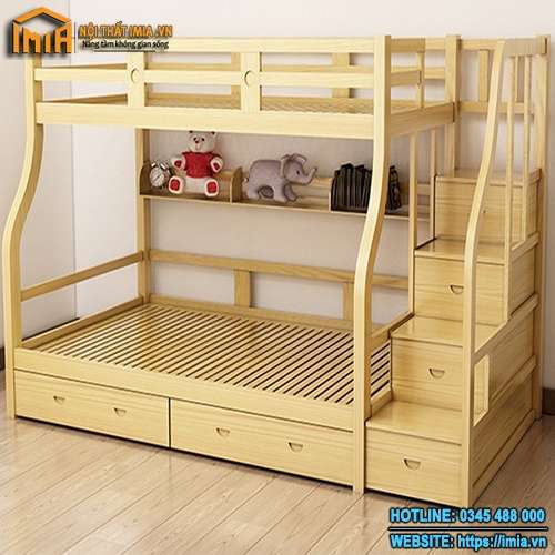 Giường tầng cho trẻ em bằng gỗ MA-6405